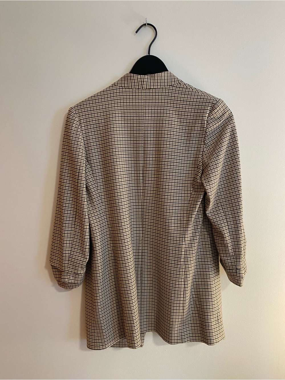 Babaton Oversized Plaid/Gingham Brown Blazer - Picture 6 of 8